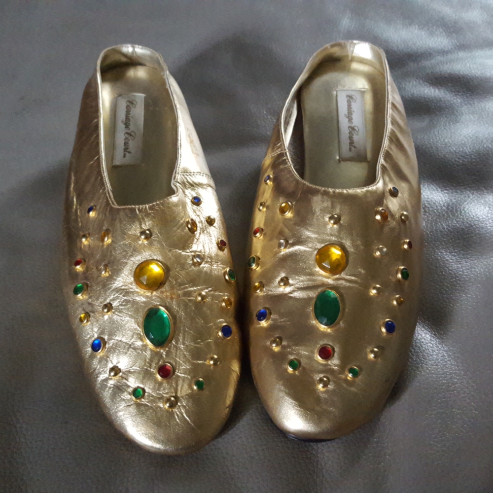 Carriage Court leather mule sandals